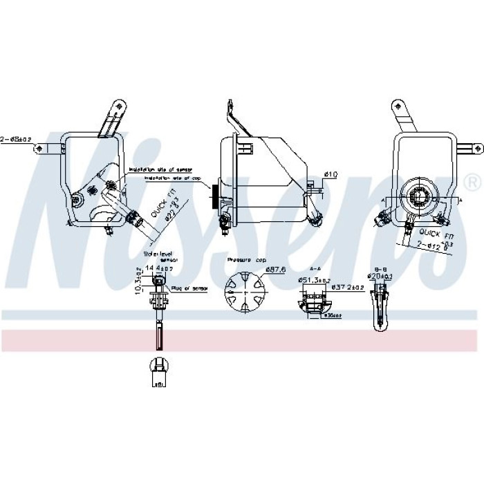 Nissens Kühlmittel-Ausgleichsbehälter 996270 Nissens Kühlmittel-Ausgleichsbehälter 996270