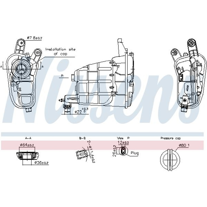 Nissens Kühlmittel-Ausgleichsbehälter 996301 Nissens Kühlmittel-Ausgleichsbehälter 996301