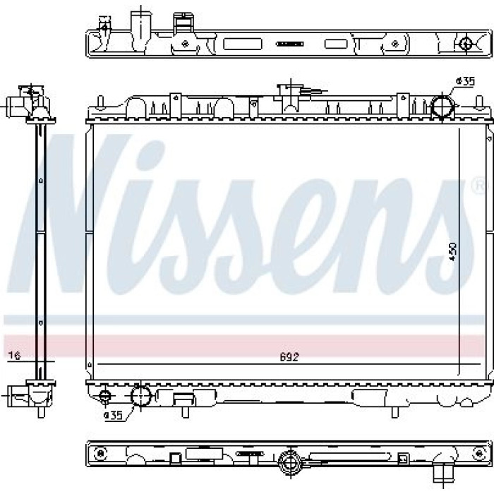Nissens Wasserkühler PKW 606161 Nissens Wasserkühler PKW 606161