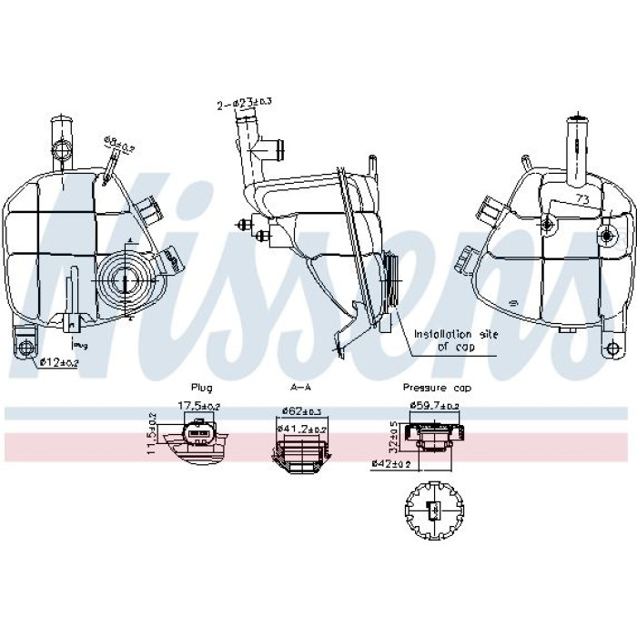 Nissens Kühlmittel-Ausgleichsbehälter 996202 Nissens Kühlmittel-Ausgleichsbehälter 996202