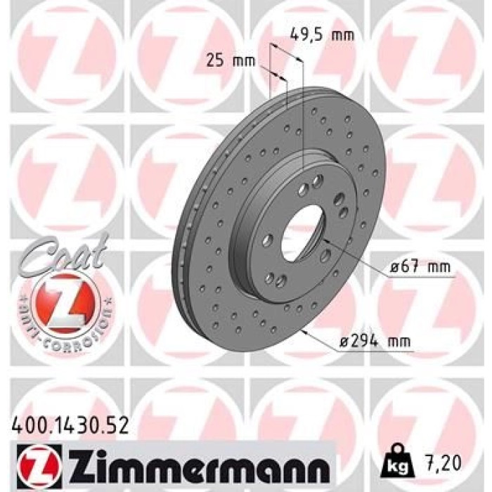 Zimmermann 15 481 024 Sport Bremsscheibe Vorderachse Sport 400.1430.52 Zimmermann 15 481 024 Sport Bremsscheibe Vorderachse Sport 400.1430.52