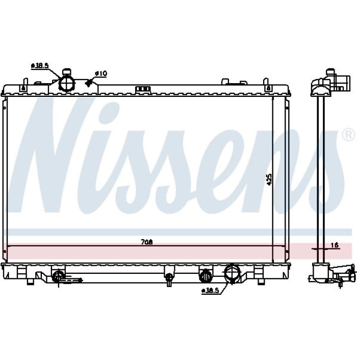 Nissens Wasserkühler PKW 646819 Nissens Wasserkühler PKW 646819