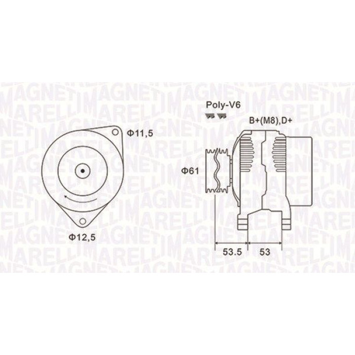 Magneti Marelli Lichtmaschine 063731698010 Magneti Marelli Lichtmaschine 063731698010