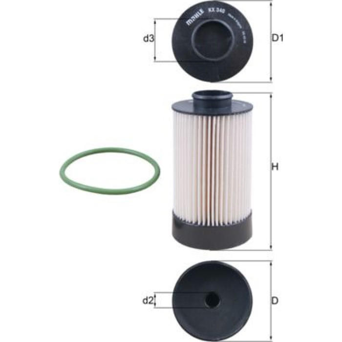 MAHLE Kraftstofffilter KX 340D MAHLE Kraftstofffilter KX 340D