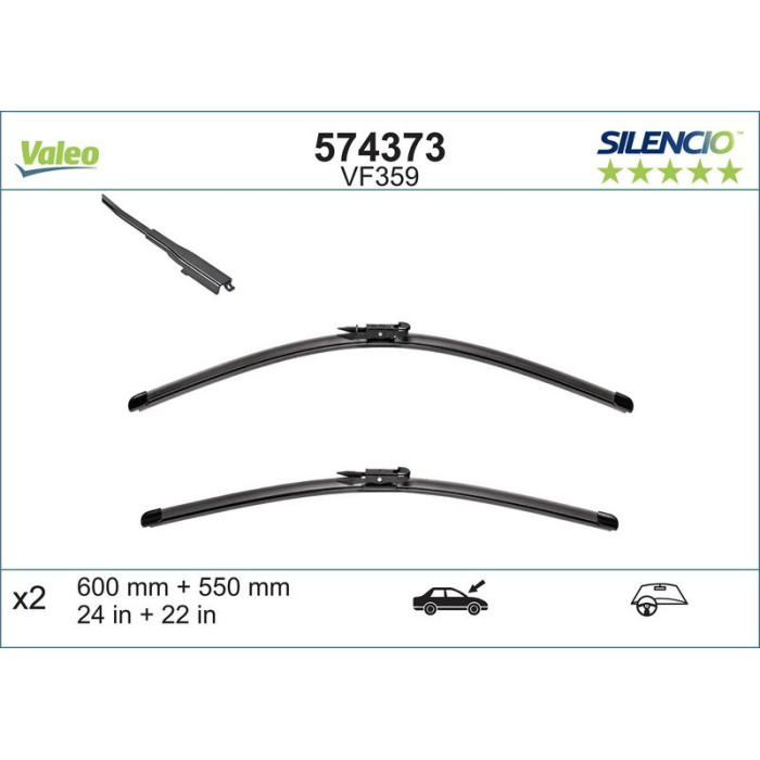 574373 Valeo VM359 Silencio X.TRM Wischer 574373 574373 Valeo VM359 Silencio X.TRM Wischer 574373