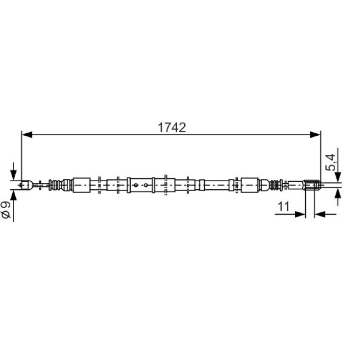 Bosch Handbremsseil 1987477305 Bosch Handbremsseil 1987477305