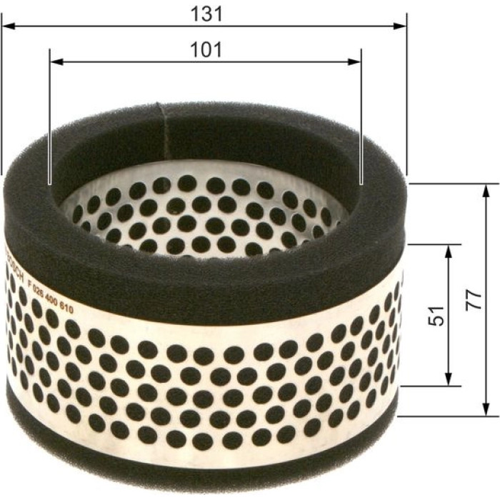 Bosch Luftfiltereinsatz F 026 400 610 Bosch Luftfiltereinsatz F 026 400 610