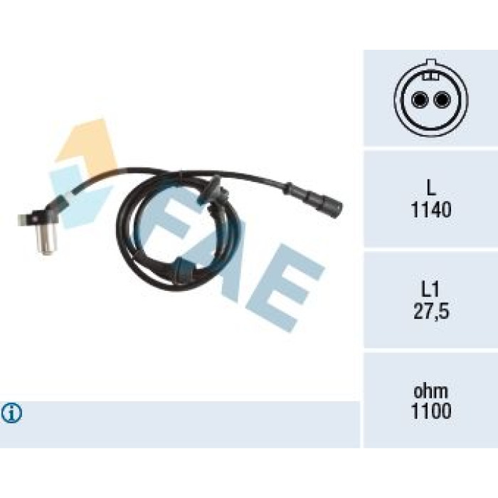 FAE Sensor, Raddrehzahl 78166 FAE Sensor, Raddrehzahl 78166
