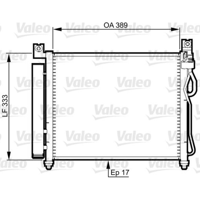 Valeo Klimakondensator 814346 Valeo Klimakondensator 814346