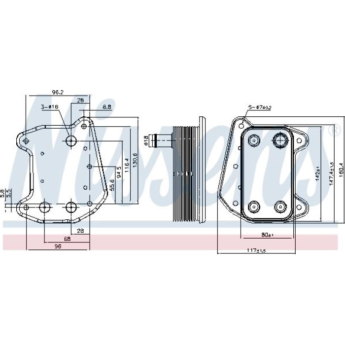 Nissens Ölkühler PKW 91166