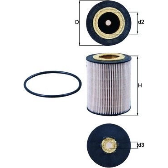 MAHLE Kraftstofffilter KX 267D MAHLE Kraftstofffilter KX 267D