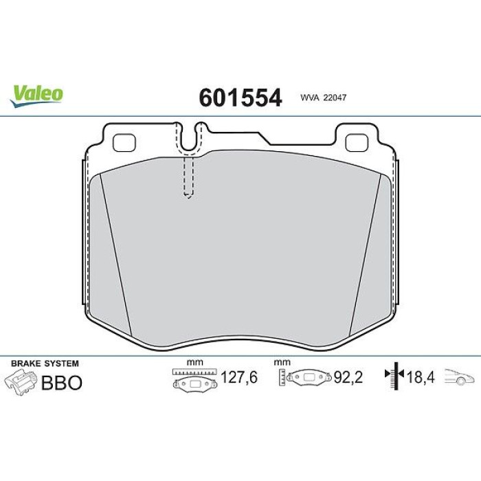 Valeo Bremsbelagsatz 601554