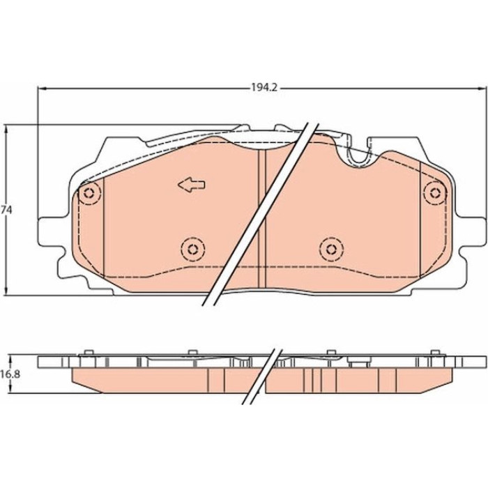 TRW Bremsbeläge Vorderachse GDB2158