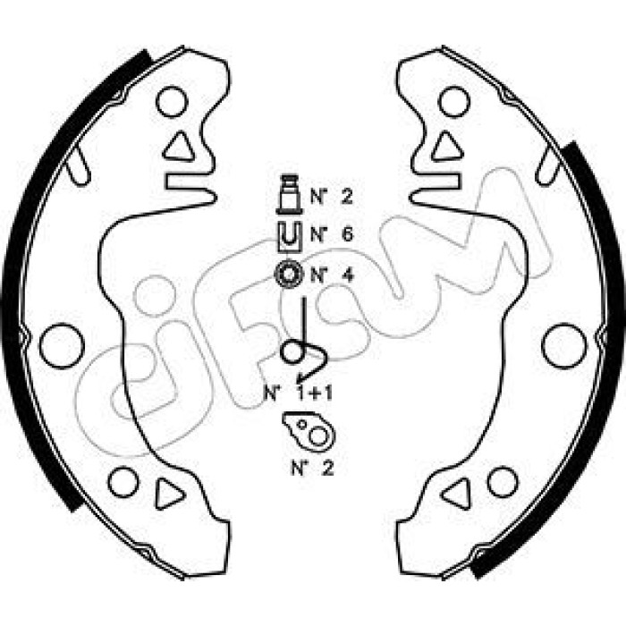 CIFAM Bremsbackensatz 153-341K CIFAM Bremsbackensatz 153-341K