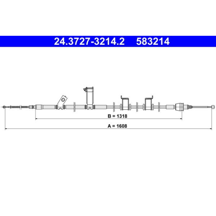ATE Handbremsseil 24.3727-3214.2 ATE Handbremsseil 24.3727-3214.2