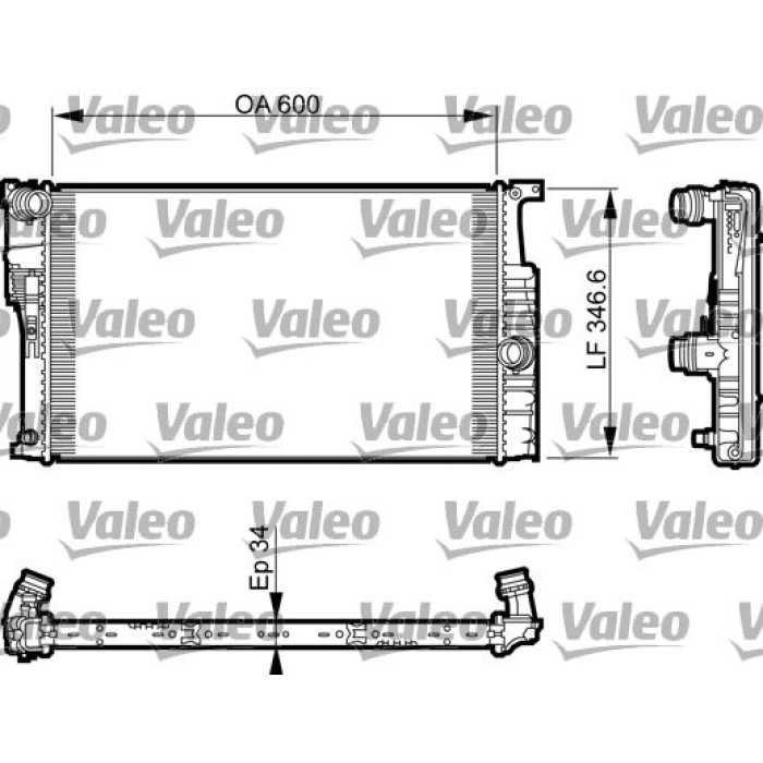 Valeo Motorkühler 735464 Valeo Motorkühler 735464
