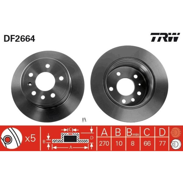 TRW Bremsscheibe DF2664
