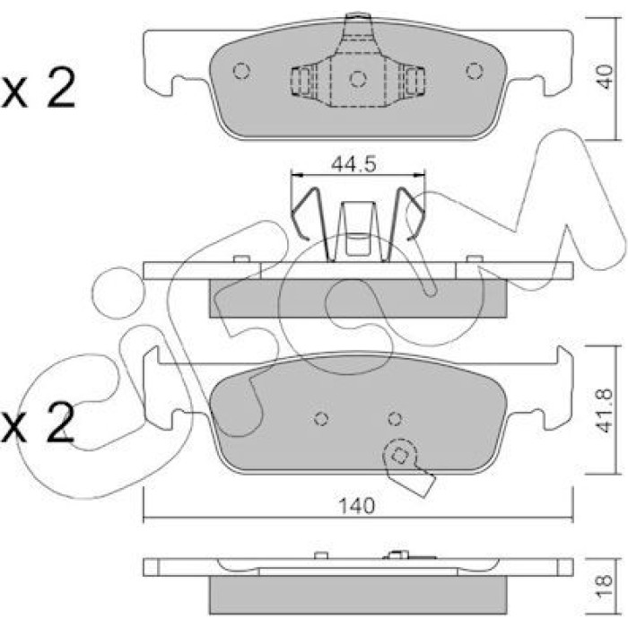 CIFAM Bremsbelagsatz, Scheibenbremse 822-975-2 CIFAM Bremsbelagsatz, Scheibenbremse 822-975-2