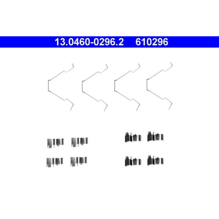 ATE Zubehörsatz Bremsbeläge 13.0460-0296.2 ATE Zubehörsatz Bremsbeläge 13.0460-0296.2
