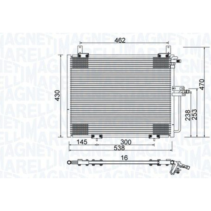 Magneti Marelli Klimakondensator 350203988000 Magneti Marelli Klimakondensator 350203988000