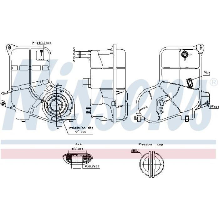 Nissens Kühlmittel-Ausgleichsbehälter 996363 Nissens Kühlmittel-Ausgleichsbehälter 996363