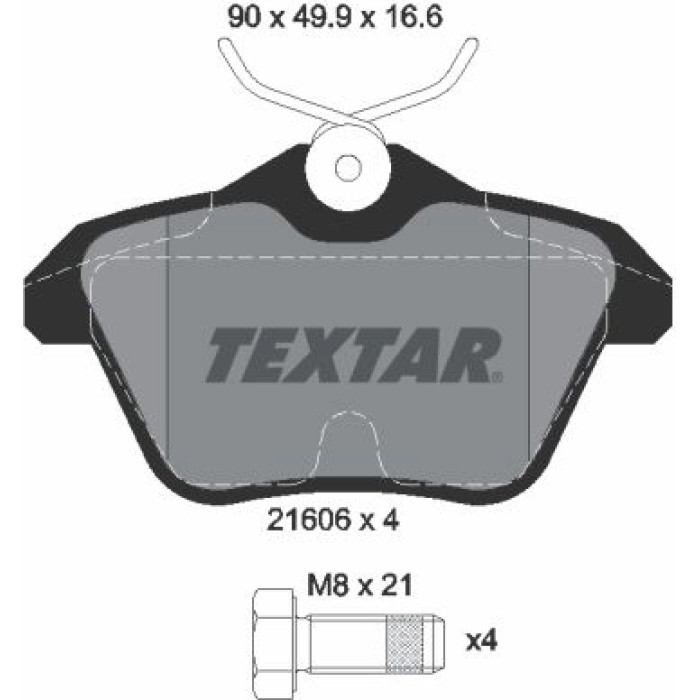 2160601 Textar Bremsbelagsatz 2160601 2160601 Textar Bremsbelagsatz 2160601
