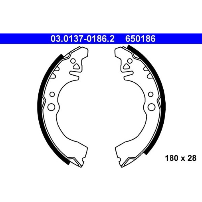ATE Bremsbacken 03.0137-0186.2 ATE Bremsbacken 03.0137-0186.2