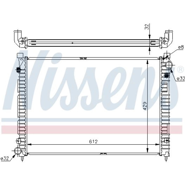 Nissens Wasserkühler PKW 64301A Nissens Wasserkühler PKW 64301A