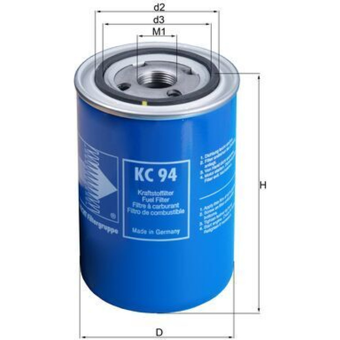 MAHLE Kraftstofffilter KC 94 MAHLE Kraftstofffilter KC 94