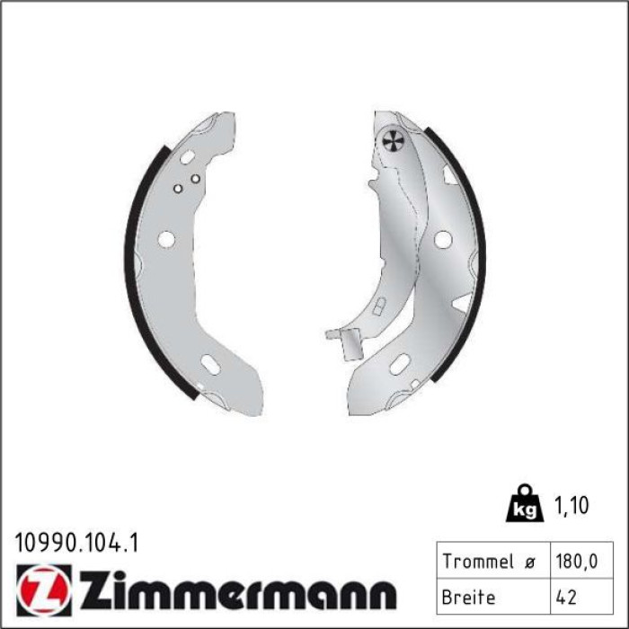 ZIMMERMANN Bremsbacken 10990.104.1 ZIMMERMANN Bremsbacken 10990.104.1