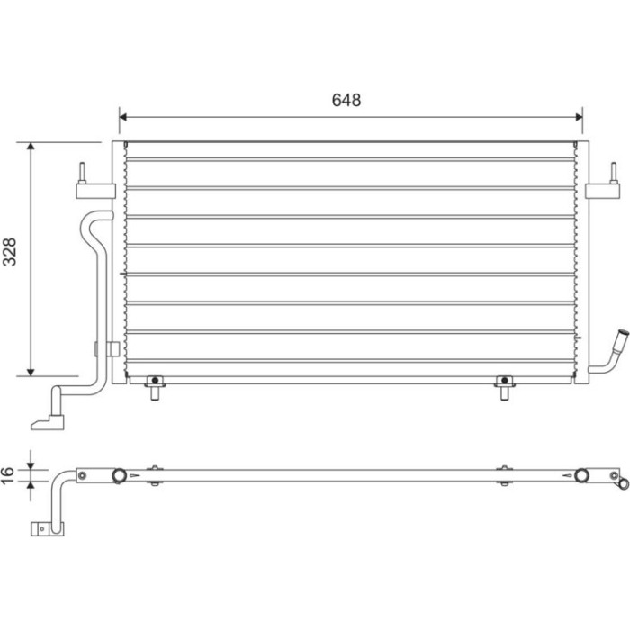 Valeo Klimakondensator 812715 Valeo Klimakondensator 812715