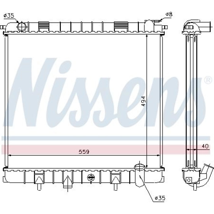 Nissens Wasserkühler PKW 64302A Nissens Wasserkühler PKW 64302A