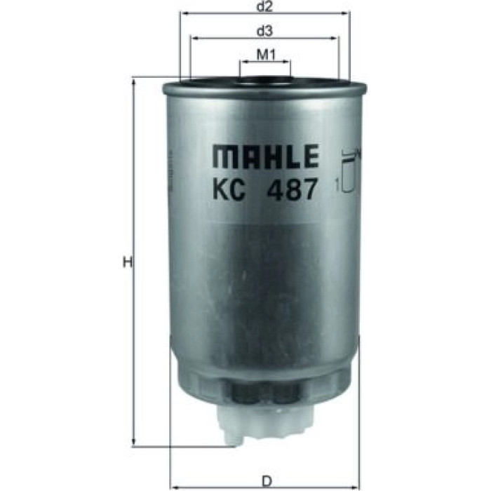 KC 487 MAHLE Kraftstofffilter KC 487, Anschraubfilter, Höhe 156 mm – u. a. für Fiat Freemont (345_), Jeep Compass (MK49), Lancia Voyager Großraumlimousine (404_) – OE Nummer 00K68057228AA - l KC 487 MAHLE Kraftstofffilter KC 487, Anschraubfilter, Höhe 156 mm – u. a. für Fiat Freemont (345_), Jeep Compass (MK49), Lancia Voyager Großraumlimousine (404_) – OE Nummer 00K68057228AA - l