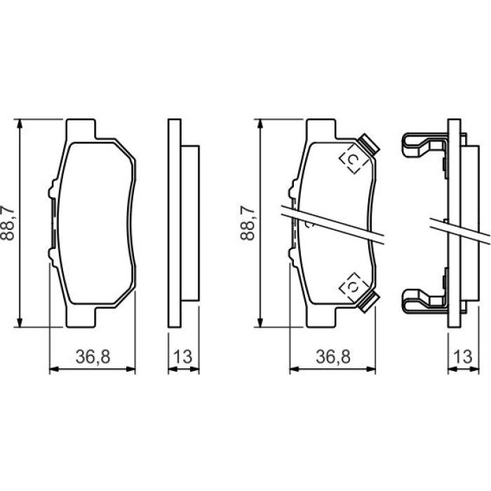 0 986 494 392 Bosch Bremsbelagsatz 0 986 494 392 0 986 494 392 Bosch Bremsbelagsatz 0 986 494 392