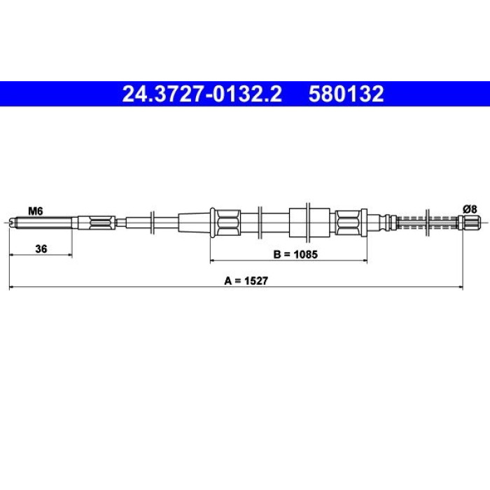 ATE Handbremsseil 24.3727-0132.2