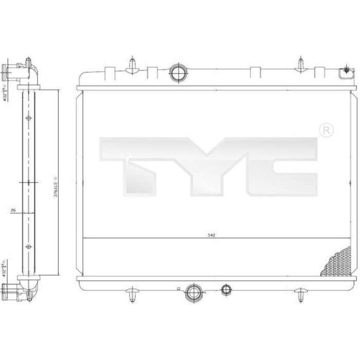 TYC Motorkühler 705-0065 TYC Motorkühler 705-0065