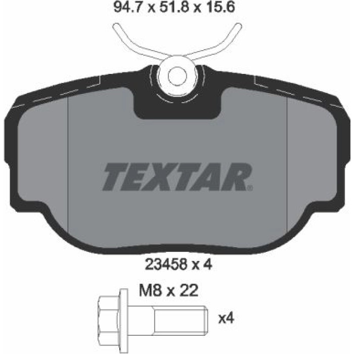 Textar Bremsbelagsatz 2345801 Textar Bremsbelagsatz 2345801