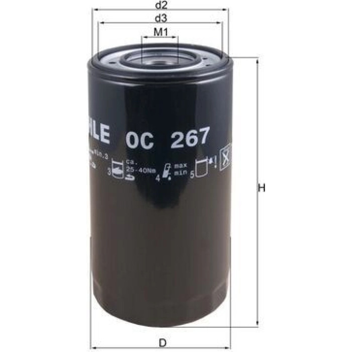 Mahle Original Ölfilter OC 267 Mahle Original Ölfilter OC 267