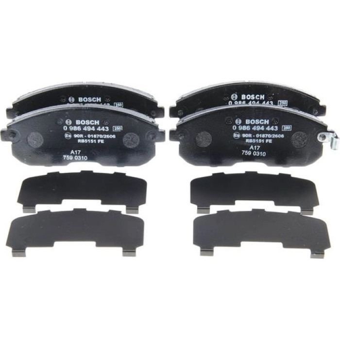 Bosch Bremsbelagsatz Nissan P. Juke/Cube 10 0 986 494 443 Bosch Bremsbelagsatz Nissan P. Juke/Cube 10 0 986 494 443