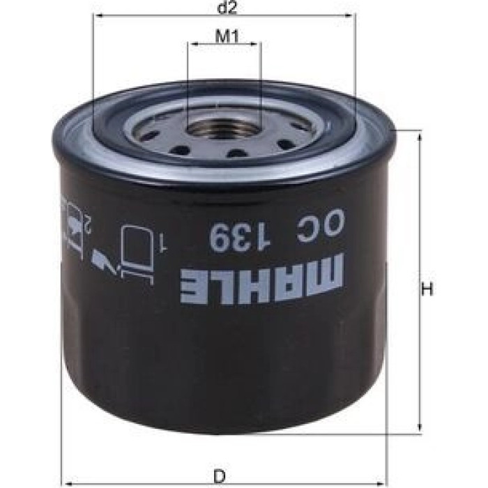 Mahle Original Ölfilter OC 139 Mahle Original Ölfilter OC 139