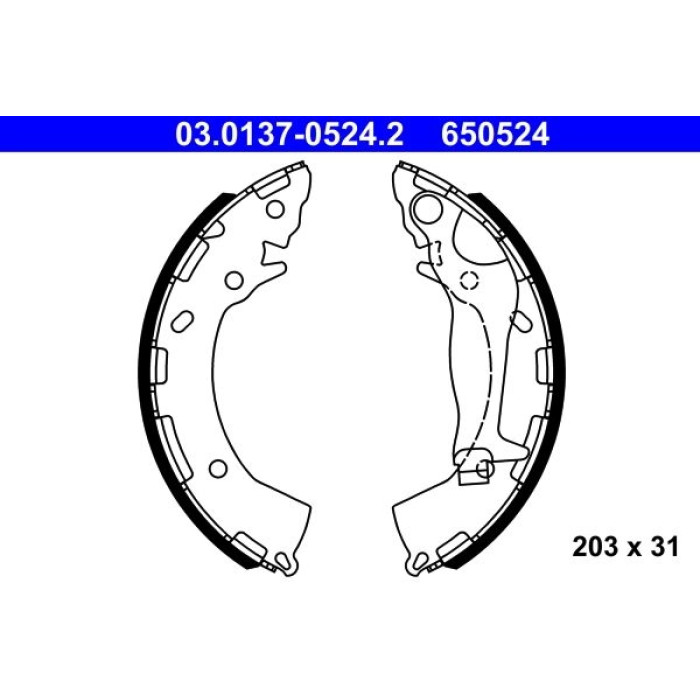 ATE Bremsbackensatz 03.0137-0524.2 ATE Bremsbackensatz 03.0137-0524.2