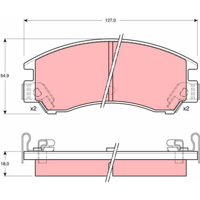 TRW Bremsbeläge Vorderachse GDB380 TRW Bremsbeläge Vorderachse GDB380