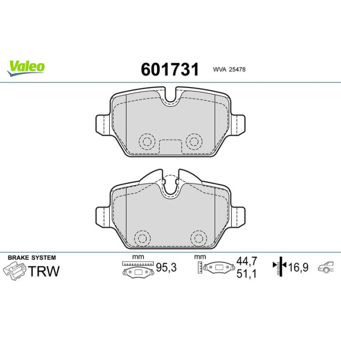 Valeo Bremsbelagsatz 601731