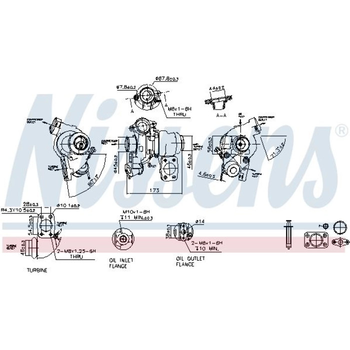 93061 Nissens Turbolader 93061 93061 Nissens Turbolader 93061