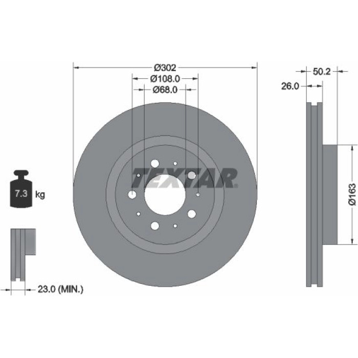 Textar Bremsscheibe 92092300