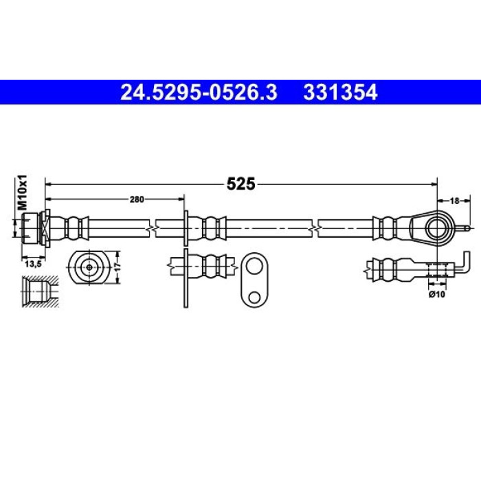 ATE Bremsschlauch 24.5295-0526.3