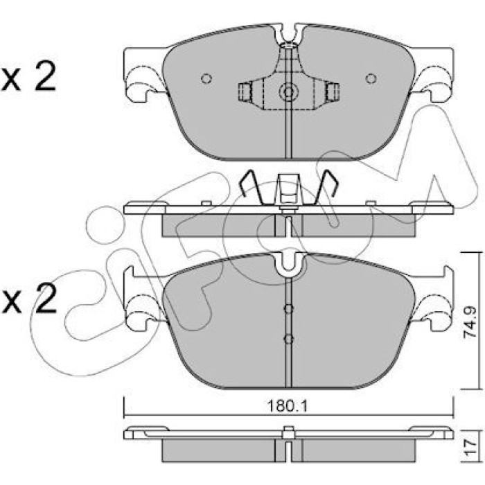 CIFAM Bremsbelagsatz, Scheibenbremse 822-854-0 CIFAM Bremsbelagsatz, Scheibenbremse 822-854-0
