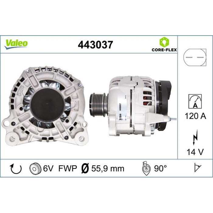 Valeo Lichtmaschine 443037 Valeo Lichtmaschine 443037