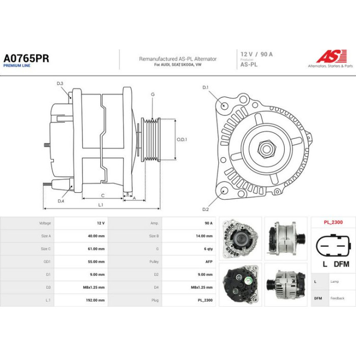 AS-PL Generator A0765PR AS-PL Generator A0765PR