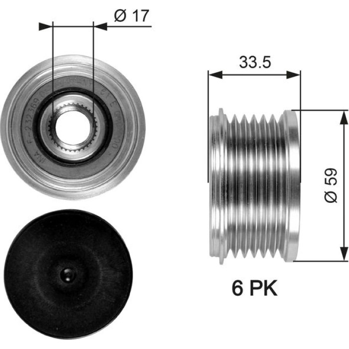 Gates Freilauf OAP7080 Gates Freilauf OAP7080